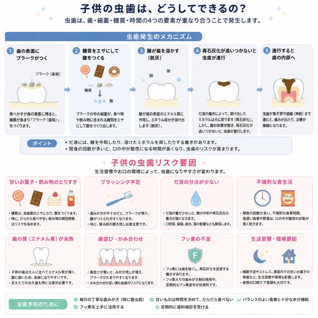 子供に多い虫歯の原因